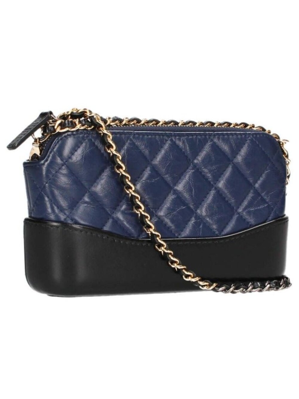 Chanel Gabriel de Aged Calfskin Hobo Chain Wallet